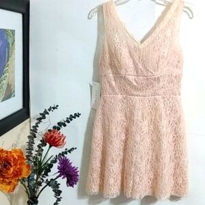 AZAZIE NWT SATIN & LACE DRESS SIZE 8